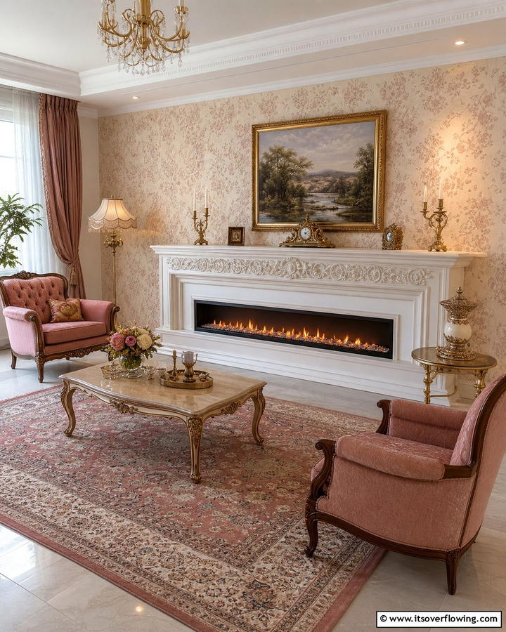 Vintage Style Linear Fireplace - 30 Linear Fireplace Ideas for Modern Home Heating