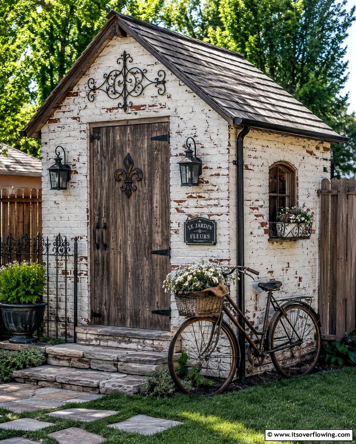 Vintage Style Shed - 25 Garden Shed Ideas for Functional Outdoor Storage