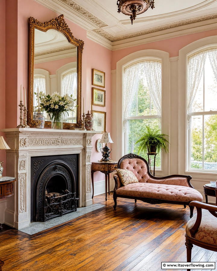 Vintage Sunroom with Timeless Fireplace Elegance - 30 Sunroom With Fireplace Ideas for Year-Round Comfort