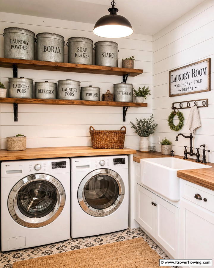Vintage Tin Containers - 20 Laundry Detergent Storage Ideas for an Organized Space