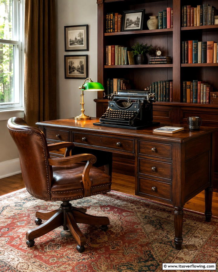 Vintage Typewriters as Decor - 25 Steampunk Bedroom Ideas for a Unique Vintage Look