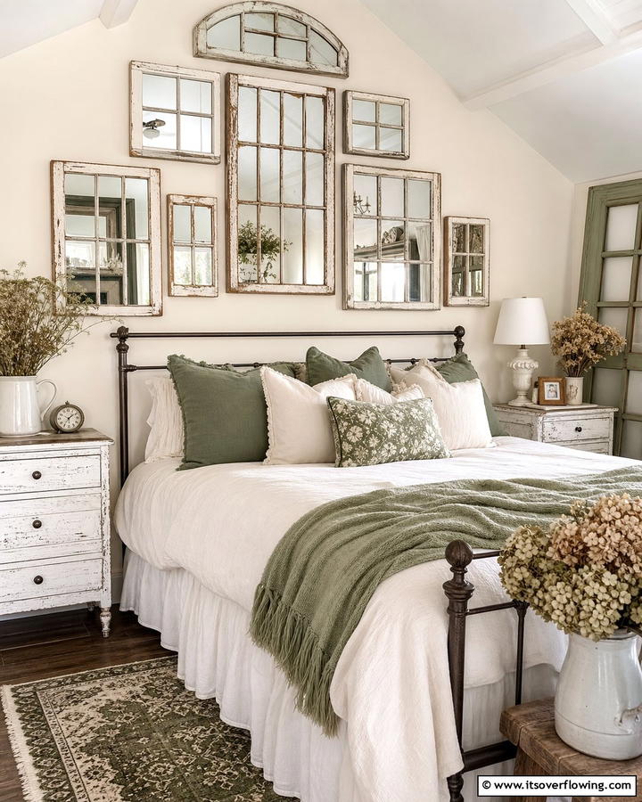 Vintage Window Frames - 20 Rustic Wall Decor Ideas for a Cozy and Charming Home