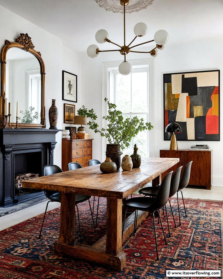 Vintage and Modern Fusion - 25 Eclectic Dining Room Ideas for Unique Gatherings