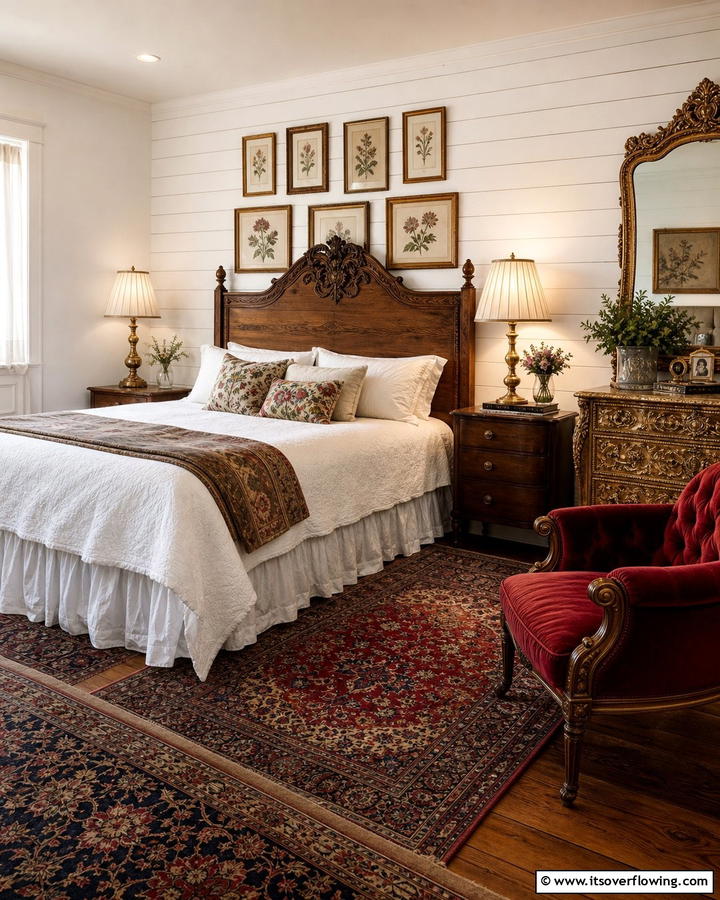 Vintage or Antique Furnishings - 17 Romantic Bedroom Ideas for Intimate and Cozy Retreats