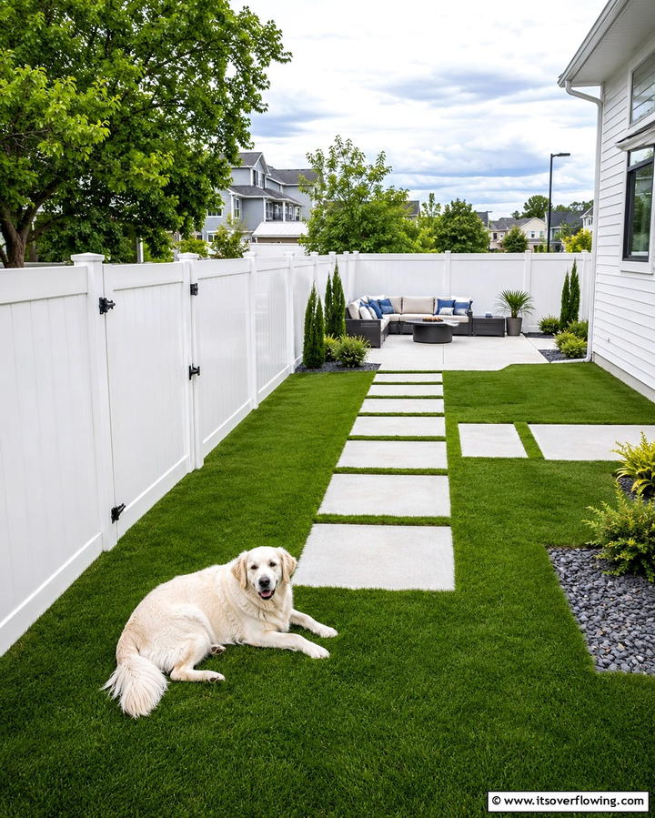 Vinyl Dog Fence for Low Maintenance - 25 Dog Fence Ideas for a Safe and Stylish Yard