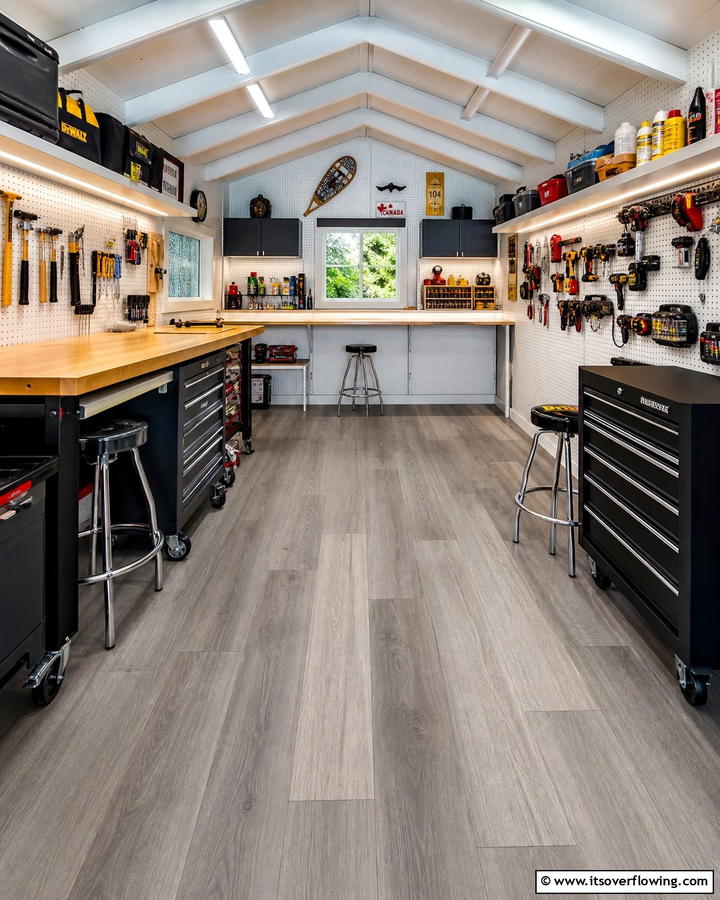 Vinyl Flooring - 20 Shed Floor Ideas for a Durable and Functional Space