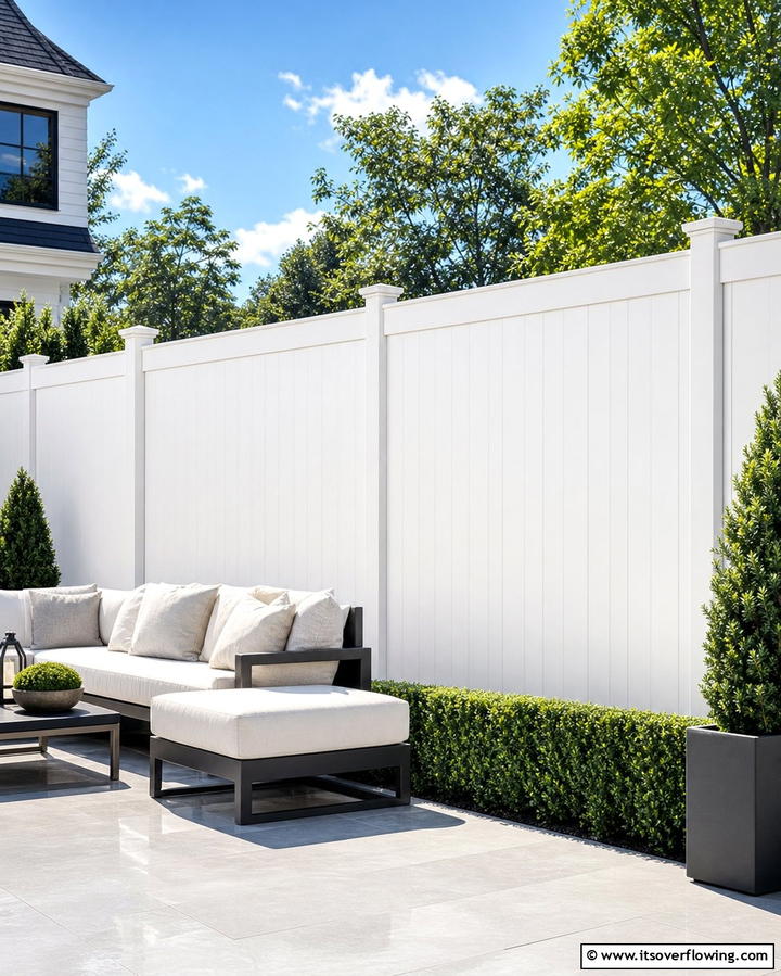 Vinyl Privacy Fence - 25 Small Garden Fence Ideas for Your Outdoor Space