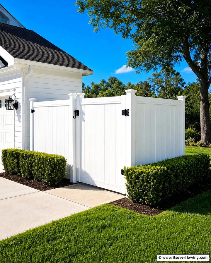 Vinyl Privacy Fence - 25 Garbage Can Storage Ideas for Neat Spaces
