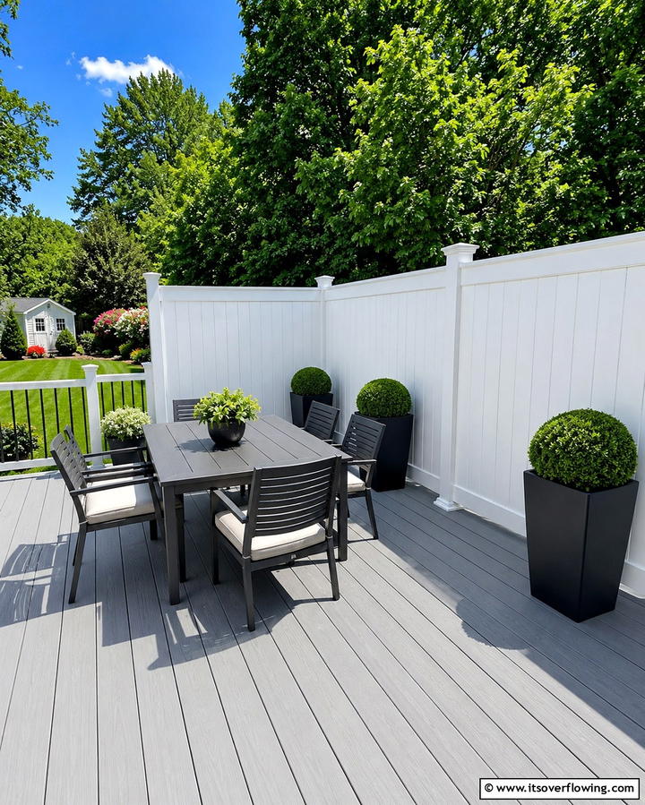 Vinyl Privacy Fencing - 30 Private Deck Ideas for Secluded Outdoor Relaxation Zones