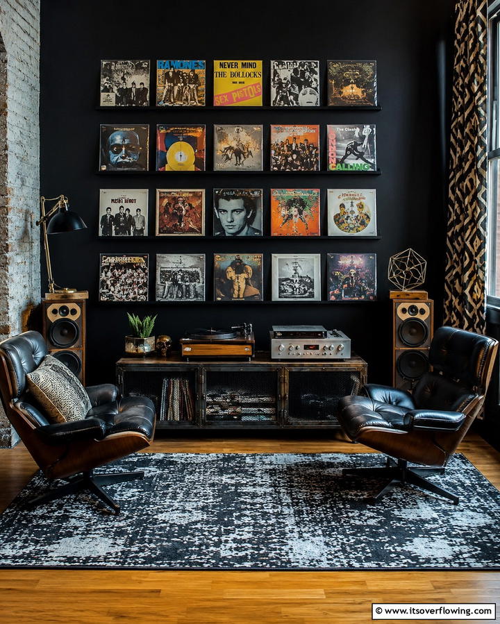 Vinyl Record Displays - 25 Grunge Aesthetic Room Decor Ideas for a Unique Look