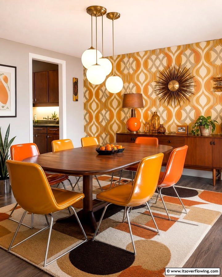 Vinyl Seating - 25 70s Dining Room Design Ideas for Retro Charm