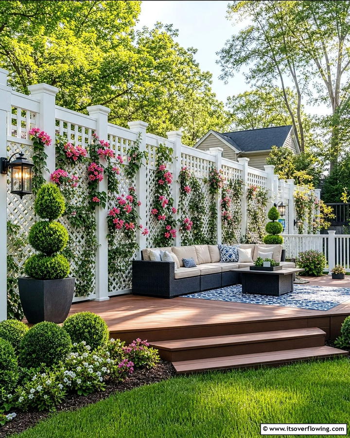 Vinyl Trellis - 20 Trellis Ideas for Privacy in Your Outdoor Space