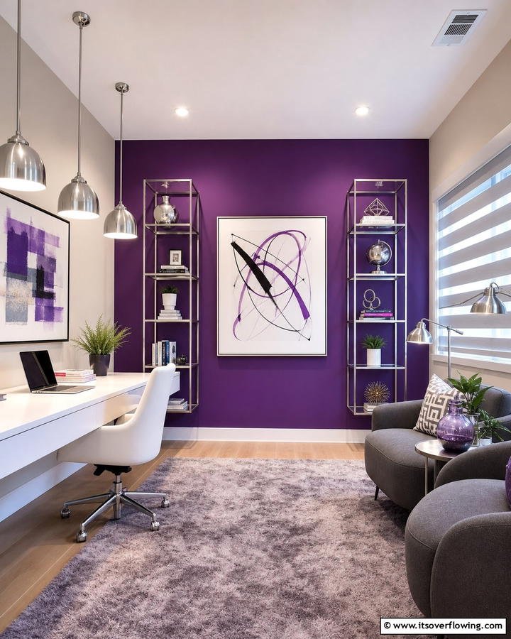 Violet Vibe - 21 Accent Wall Color Ideas for Bold Interior Transformations