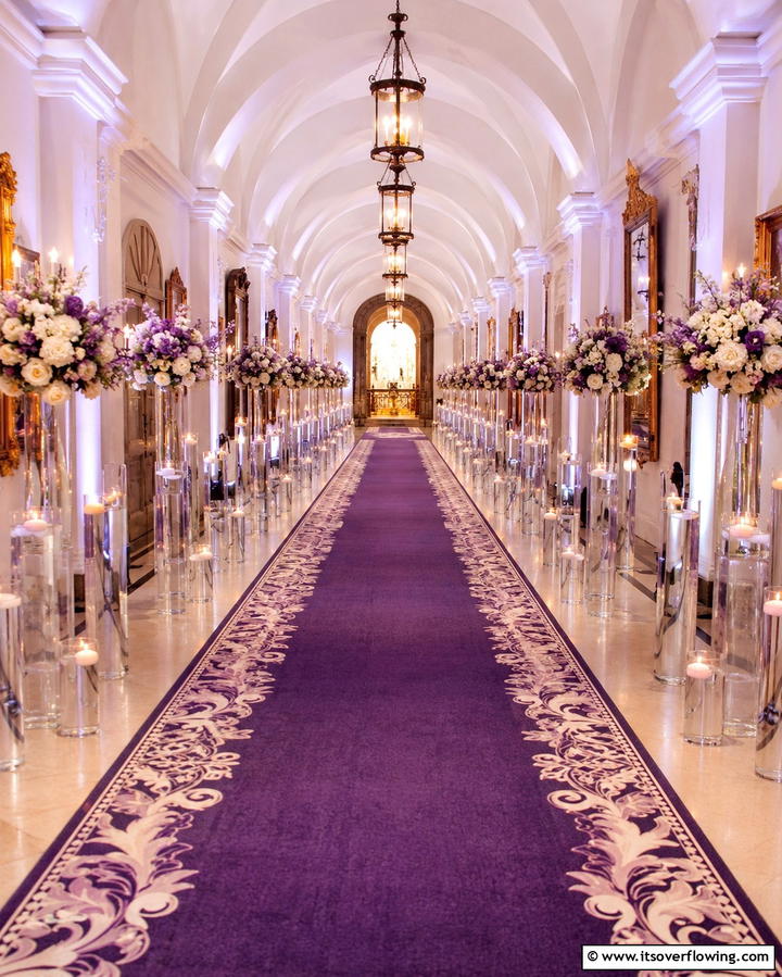 Violet Wedding Aisle Runner - 30 Purple Wedding Theme Ideas for Regal Celebrations