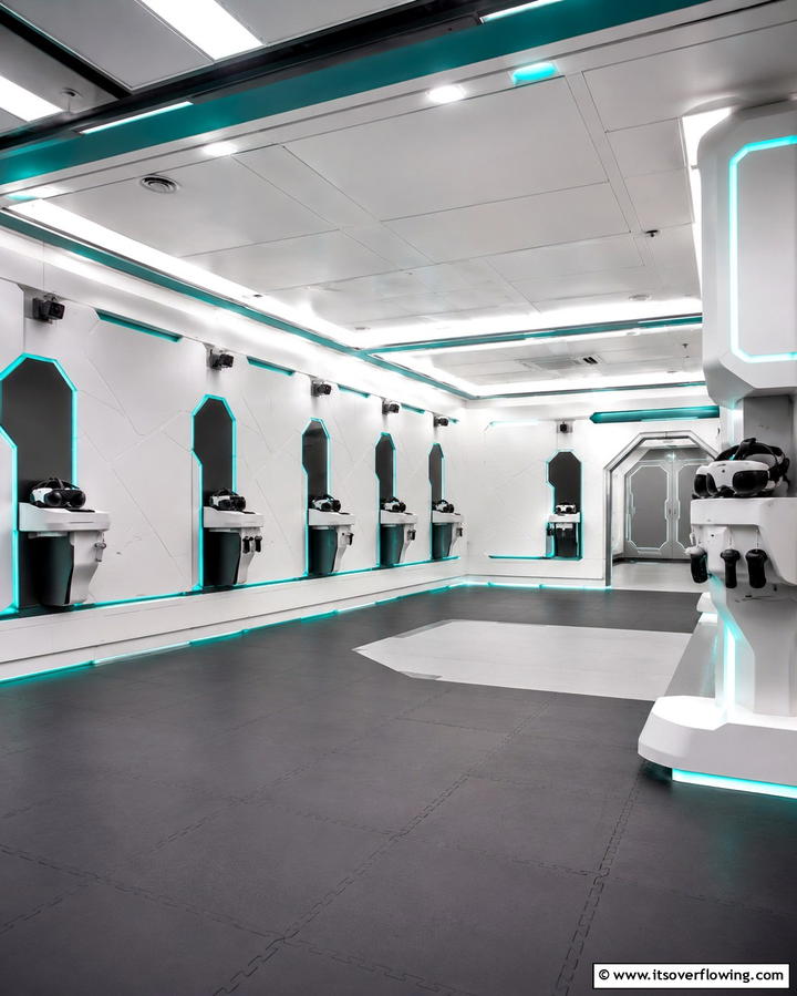 Virtual Reality Gaming Zone - 25 Luxury Game Room Ideas for the Ultimate Entertainment Space