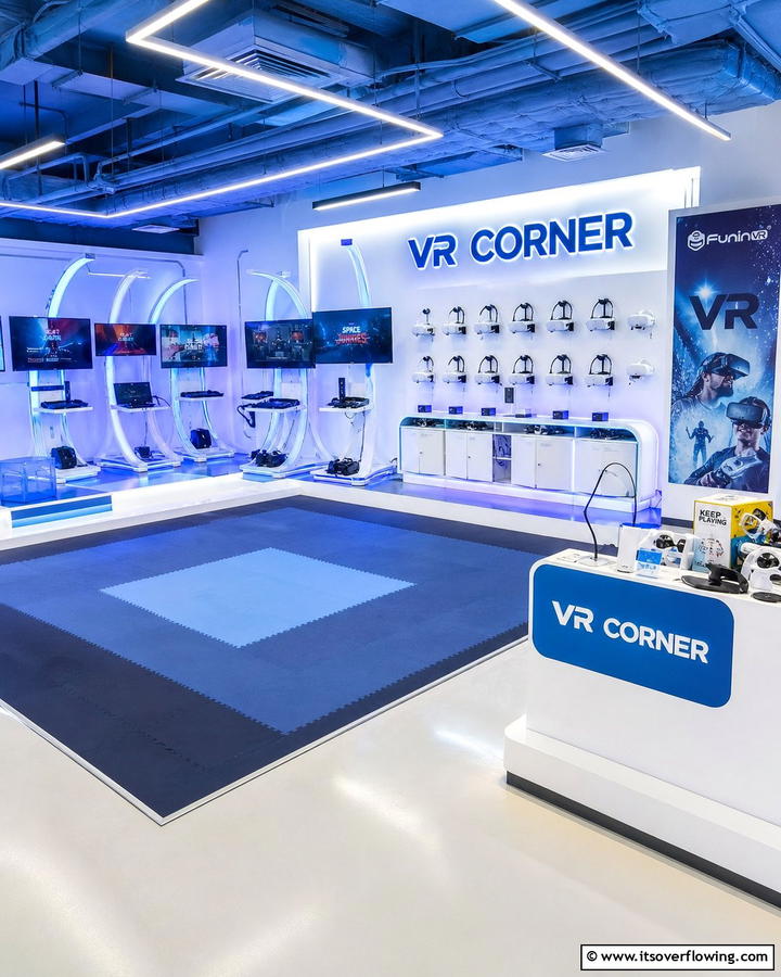 Virtual Reality VR Corner - 25 Exciting Arcade Room Ideas for Game Lovers
