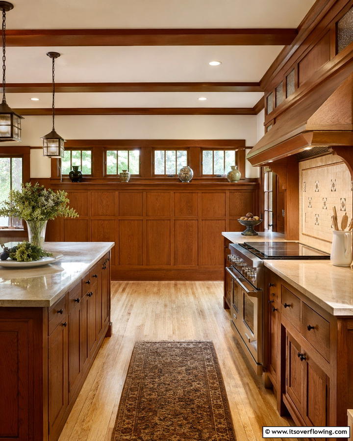 Wainscoting Panels - 25 Craftsman Kitchen Ideas for a Classic and Timeless Design