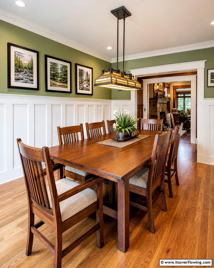 Wainscoting for Classic Detailing - 20 Craftsman Dining Room Ideas for a Timeless Look