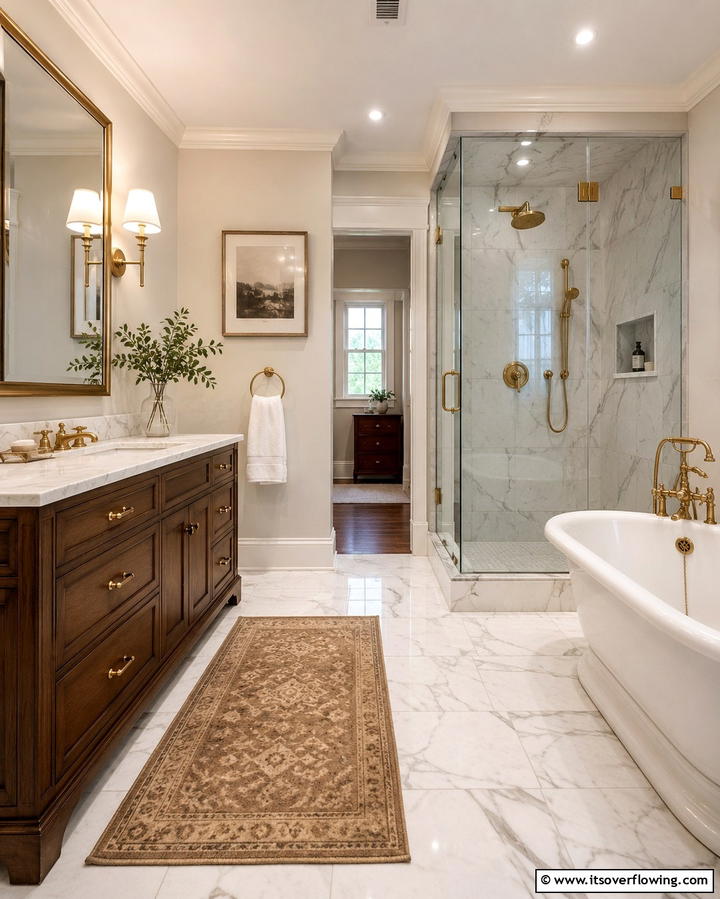 Wainscoting for Vintage Charm - 25 Traditional Bathroom Ideas for Timeless Elegance
