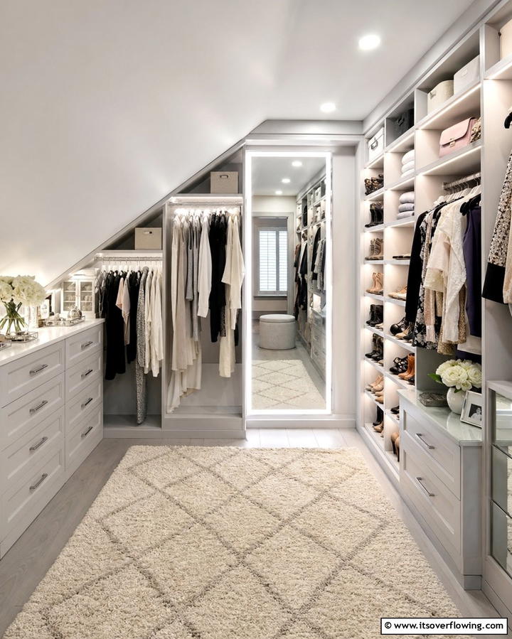 Walk In Closet Paradise - 25 Creative Attic Room Ideas for Cozy Spaces