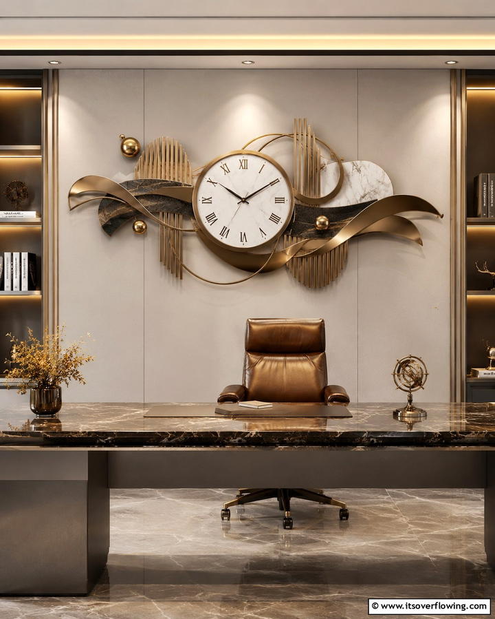 Wall Art Clocks - 25 Office Wall Decor Ideas to Inspire Creativity