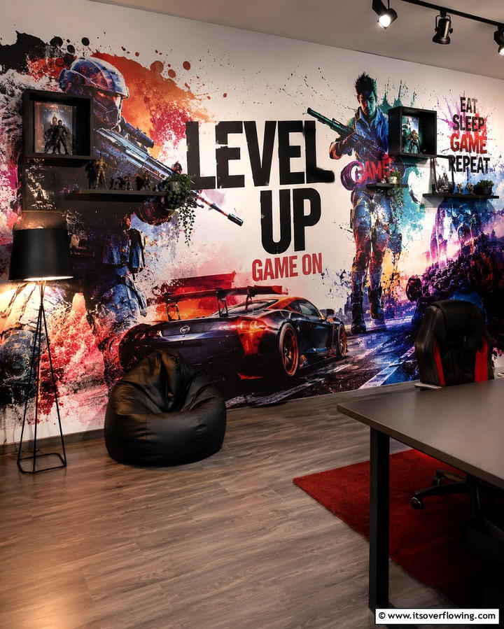 Wall Art and Decals - 25 Small Game Room Ideas for Fun and Entertainment