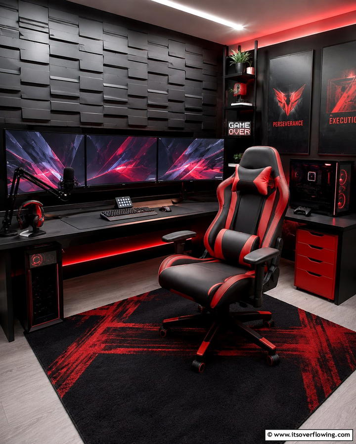Wall Art and Posters - 25 Red and Black Gaming Setup Ideas for a Stylish Space