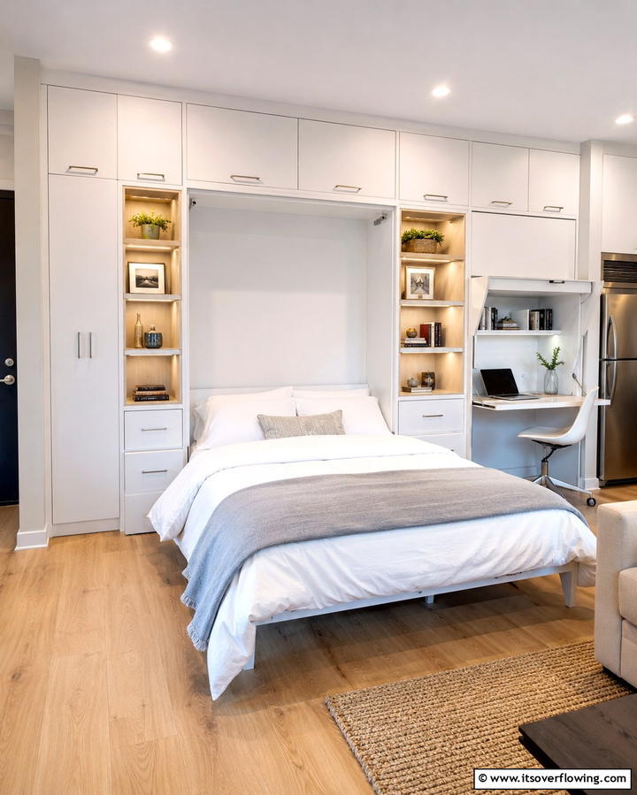 Wall Beds with Storage - 20 Studio Furniture Ideas for Small Spaces