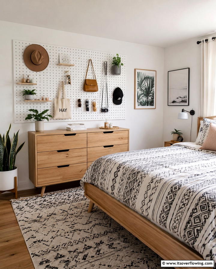 Wall Hooks and Pegboards - 25 Smart Bedroom Storage Ideas to Declutter Your Space