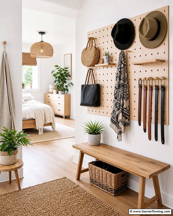 Wall Hooks and Pegboards - 21 Smart Clothes Storage Ideas to Declutter Your Home
