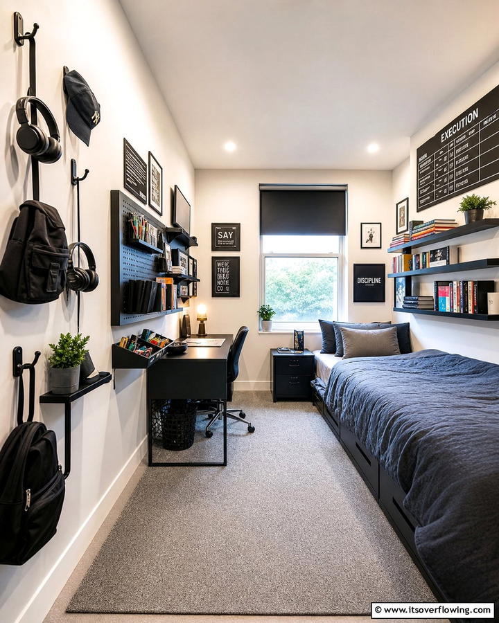 Wall Mounted Accessories - 25 Boys Dorm Room Ideas for Stylish Spaces