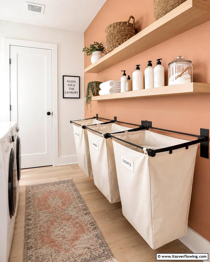 Wall Mounted Basket Holders - 25 Laundry Basket Storage Ideas for a Tidy Home