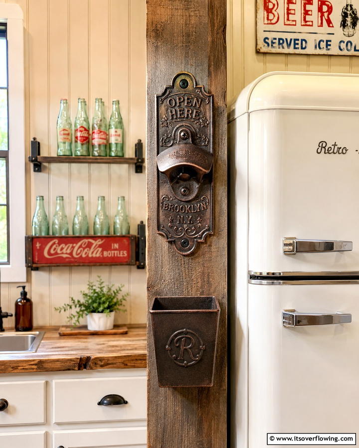 Wall Mounted Bottle Openers - 30 Vintage 1930s-1940s Kitchen Design Ideas & Inspiration