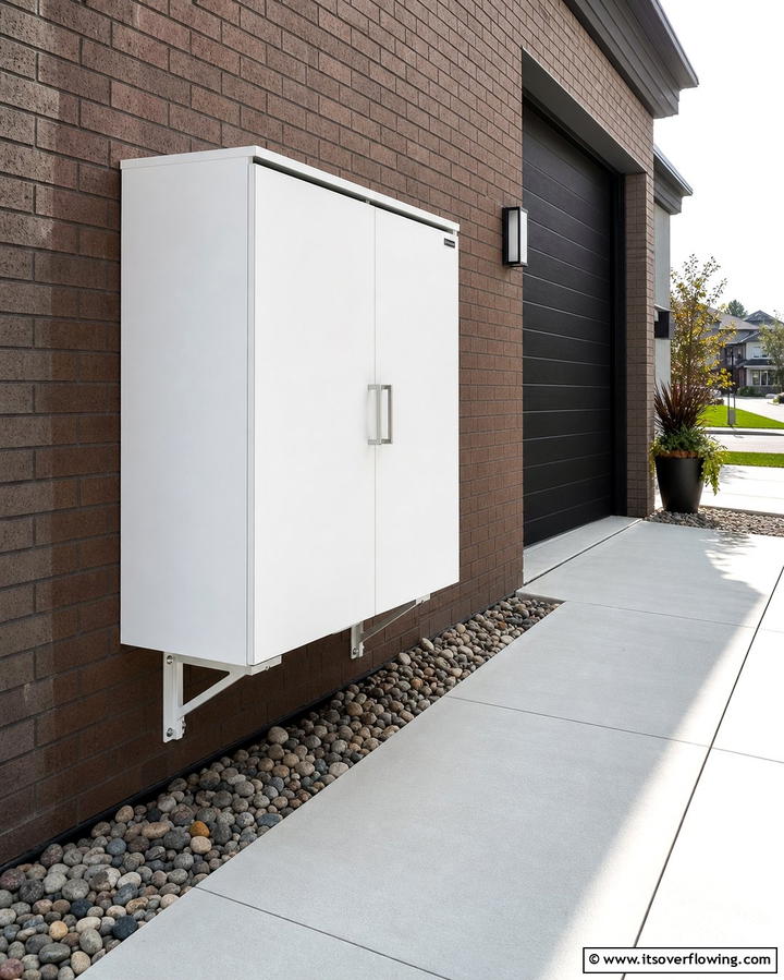 Wall Mounted Cabinet - 25 Garbage Can Storage Ideas for Neat Spaces