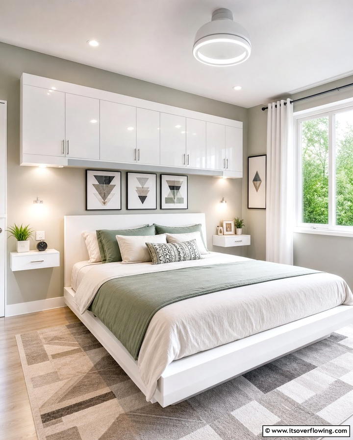 Wall Mounted Cabinets - 25 Creative Bedding Storage Ideas for Small Spaces