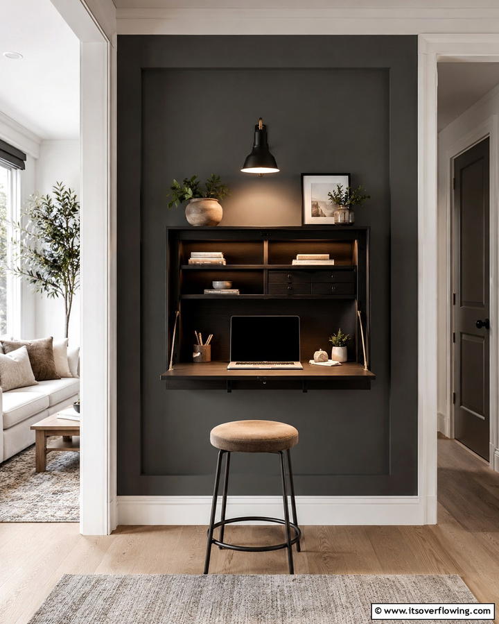 Wall Mounted Desks for Compact Workspaces - 25 Small Apartment Ideas for Guys- Stylish & Functional
