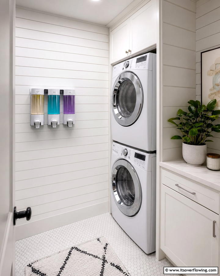 Wall Mounted Dispensers - 20 Laundry Detergent Storage Ideas for an Organized Space