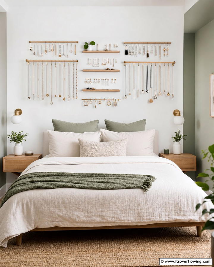 Wall Mounted Display Stand - 30 Clever Jewelry Storage Ideas to Keep Accessories Tidy