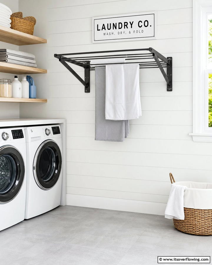 Wall Mounted Drying Rack - 20 Laundry Room Drying Rack Ideas for Efficient Drying