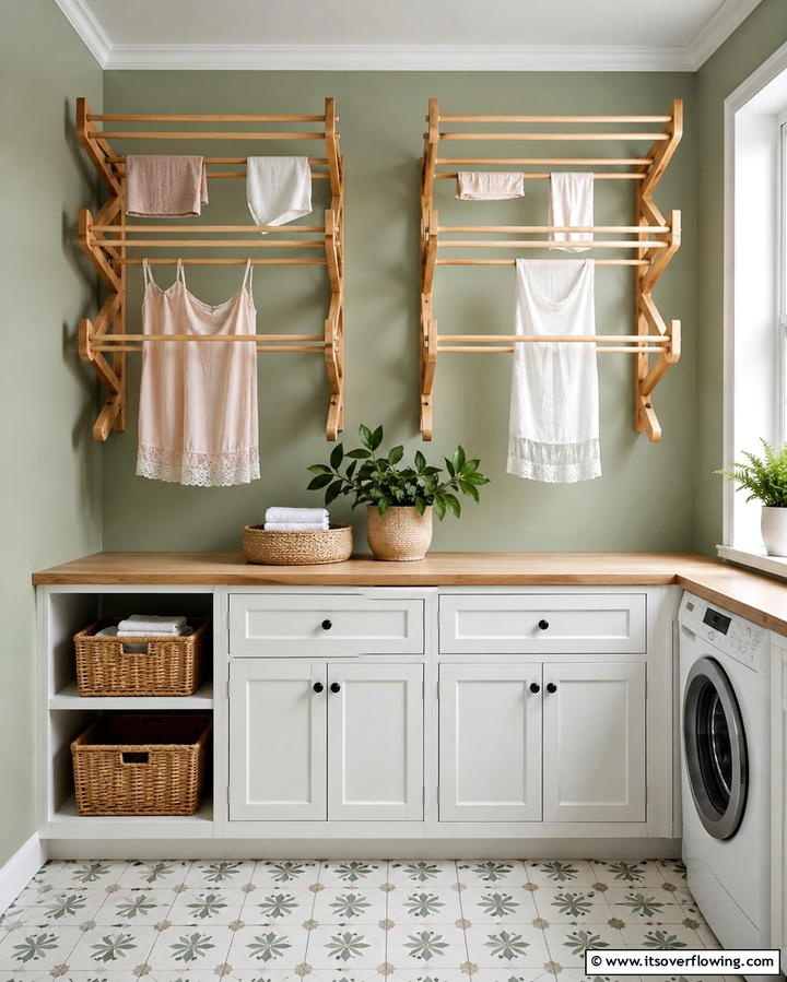 Wall Mounted Drying Racks - 25 Modern Laundry Room Ideas for a Functional Space