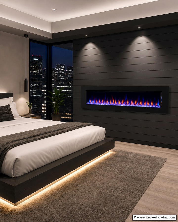 Wall Mounted Electric Fireplace - 30 Bedroom Fireplace Ideas for Cozy Warmth & Ambiance