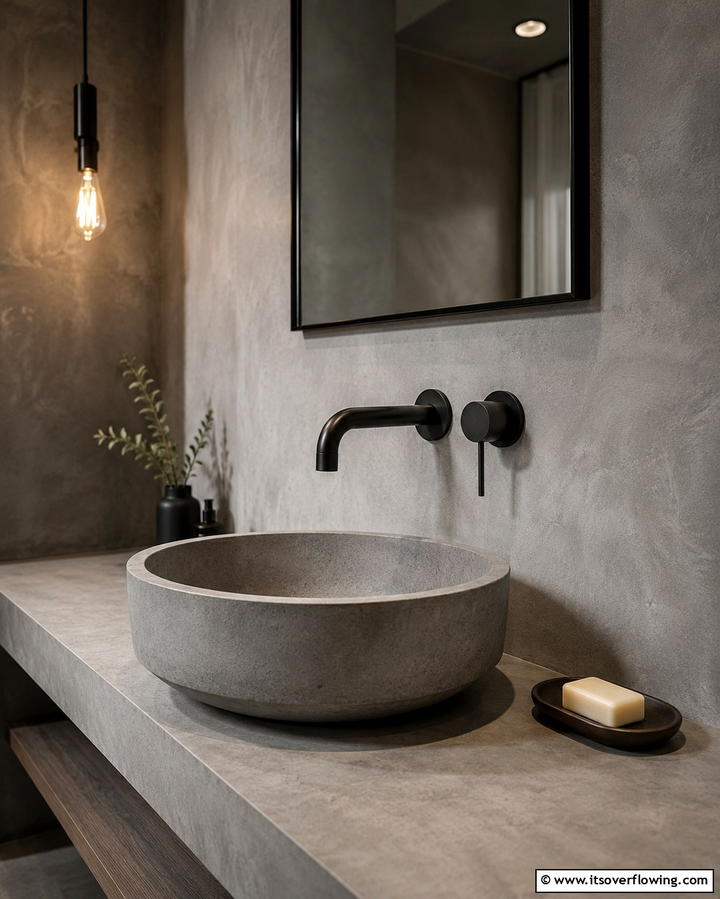 Wall Mounted Faucets for Elegance - 25 Small Powder Room Ideas for Stylish Spaces