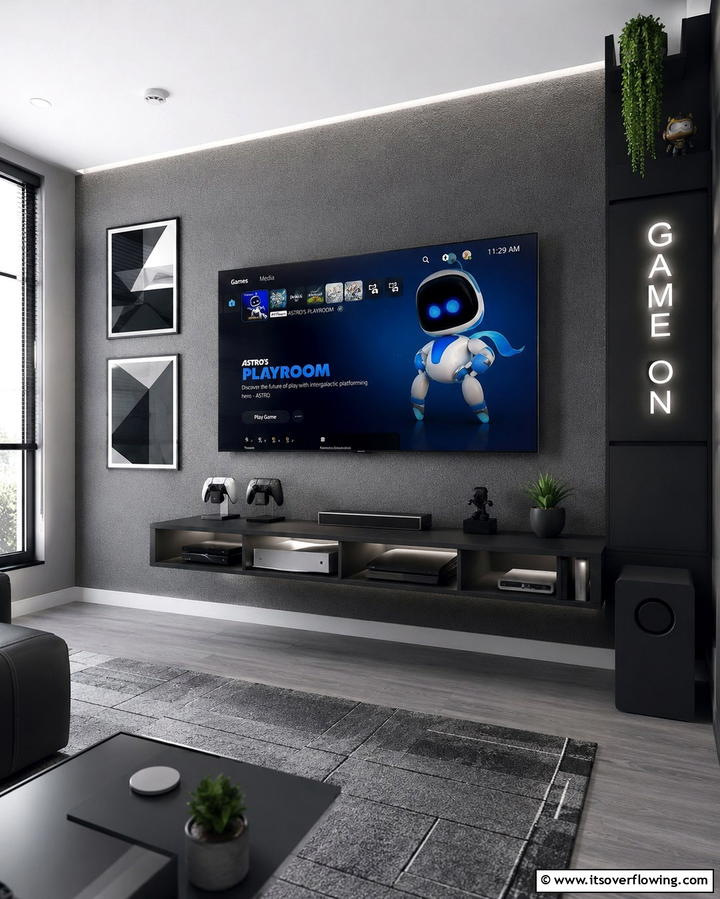 Wall Mounted Gaming Setup - 25 Small Game Room Ideas for Fun and Entertainment