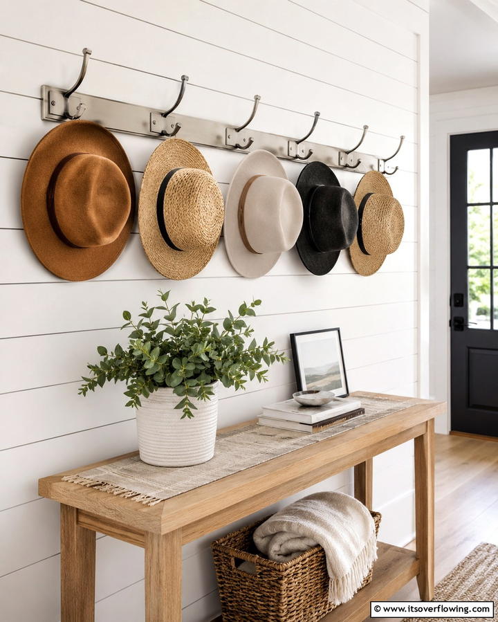Wall Mounted Hat Rack - 30 Smart Hat Storage Ideas to Declutter Your Home