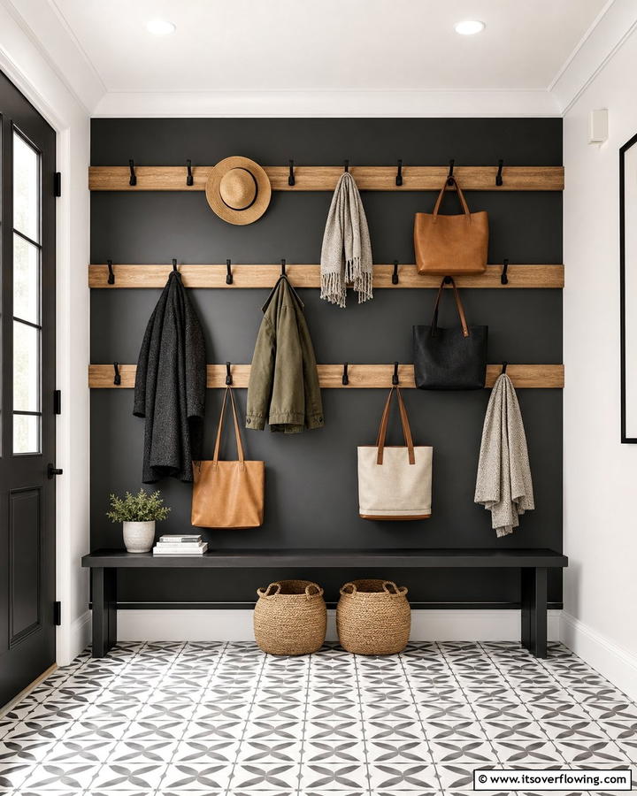 Wall Mounted Hooks and Racks - 21 Mud Room Ideas for Organized & Stylish Entryways