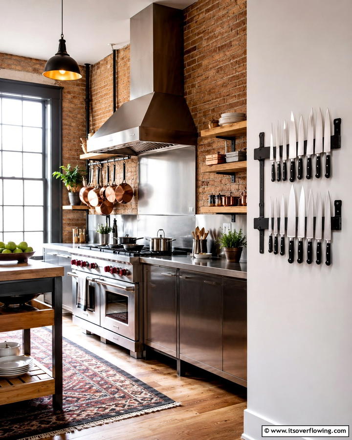 Wall Mounted Knife Racks for Vertical Storage - 25 Knife Storage Ideas for a Clutter-Free Kitchen