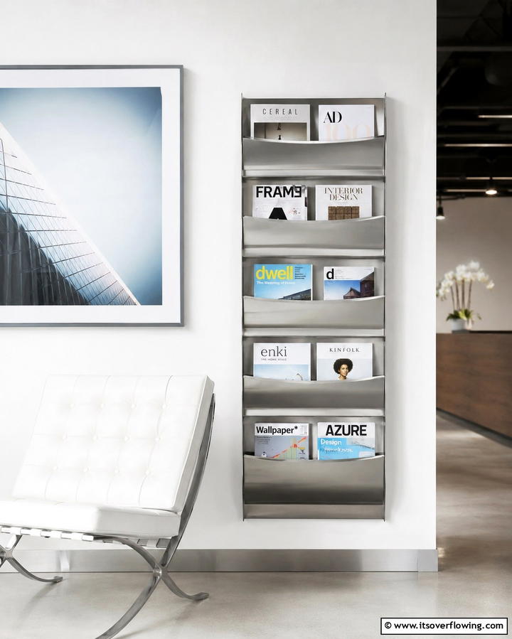 Wall Mounted Magazine Rack - 25 Office Wall Decor Ideas to Inspire Creativity