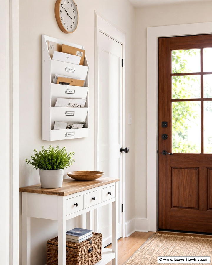 Wall Mounted Mail Organizers - 25 Entryway Storage Ideas for Organized Homes