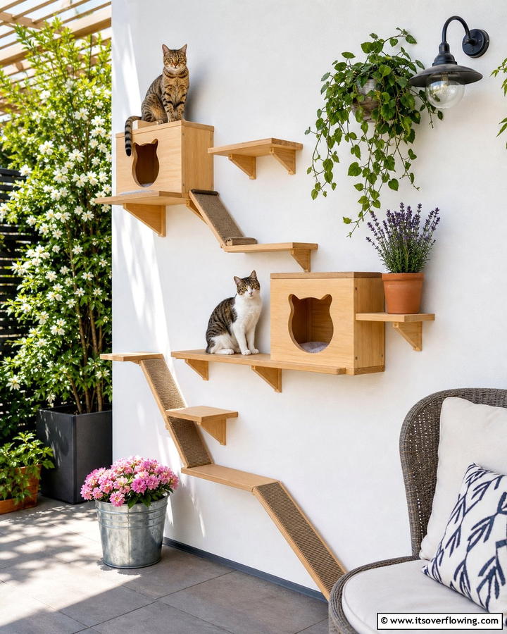 Wall Mounted Outdoor Cat Tree - 20 Outdoor Cat Tree Ideas for Your Feline Friends