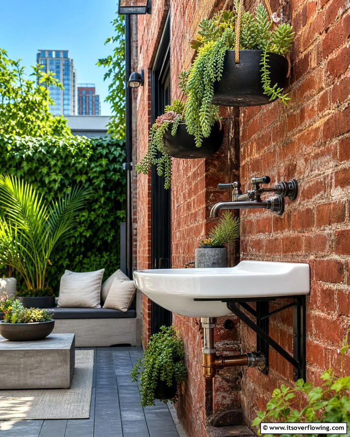 Wall Mounted Outdoor Sink - 25 Outdoor Sink Ideas for Functional Outdoor Spaces